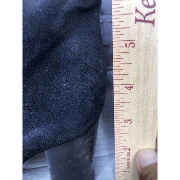Jil Sander Black Suede Leather Pull On Heel Booties Boots Women Sz 35.5EU/5M US - Picture 14 of 16